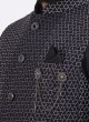 Black Mens Thread work Nehru Jacket In Art Silk