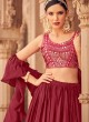 Maroon Designer Wedding Wear Lehenga Choli