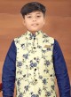 Readymade Floral Printed Asymmetric Nehru Jacket Set