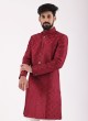 Traditional Wear Indowestern Set In Maroon Color