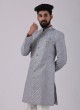 Designer Light Blue Indowestern Set