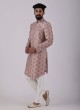 Onion Pink And Off White Color Indowestern For Men