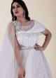 Designer Pure White Wedding Gown