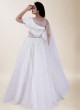Designer Pure White Wedding Gown
