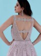 Pink Designer Embroidered Net Gown