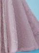 Pink Designer Embroidered Net Gown