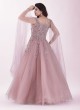 Onion Pink Embroidered Designer Gown