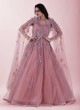 Gorgeous Pink Wedding Heavy Embroidered Gown