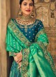 Peacock Blue and Green Designer Art Silk Lehenga Choli