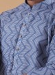 Zig Zag Printed Mens Kurta Pajama