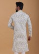 Sequins Work Printed Kurta Pajama For Wedding