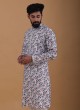 Designer Printed Mens Kurta Pajama