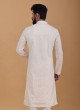 Cream Heavy Lucknowi Kurta Pajama