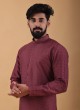 Wedding Wear Kurta Pajama In Wine Color