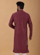 Wedding Wear Kurta Pajama In Wine Color