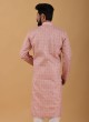 Silk Peach Color Kurta Pajama