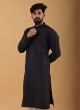 Function Wear Kurta Pajama In Grey Color