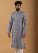 Wedding Wear Kurta Pajama In Sky Blue Color