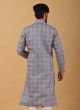 Wedding Wear Kurta Pajama In Sky Blue Color