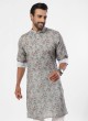 Grey Color Kurta Pajama In Wedding