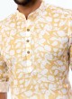 Yellow Digital Printed Kurta Pajama