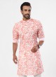 Dark Peach Kurta Pajama In Flex Fabric