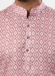 Peach Readymade Kurta Pajama In Flex Fabric