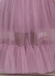 Girls Light Purple Gown In Net With Frill Sleeves