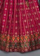 Dark Rani Silk Lehenga Choli For Wedding