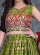 Mehndi Green And Maroon Wedding Wear Lehenga Choli