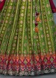 Mehndi Green And Maroon Wedding Wear Lehenga Choli