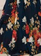 Gorgeous Navy Blue Wedding Wear Floral Printed Lehenga Choli