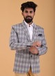 Wedding wear Checks Blazer In Imported Fabric