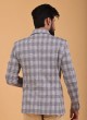 Wedding wear Checks Blazer In Imported Fabric