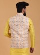 Silk Nehru Jacket In Lemon Yellow