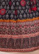 Ajrakh Print Black Designer Wedding Wear Lehenga Choli