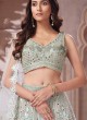 Breathtaking Light Pista Green Embroidered Lehenga Choli