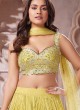 Dreamy Sky Blue And Yellow Lehenga Choli