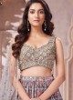 Designer Grey Lehenga Choli In Silk