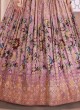 Beautiful Onion Pink Floral Designer Gown