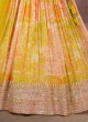 Yellow Fancy Printed Lehenga Choli For Wedding