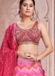 Pink Shaded Silk Wedding Lehenga Choli
