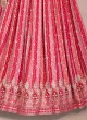 Red And Pink Shaded Designer Gown