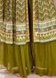 Mehndi Green Palazzo Set with Long Jacket