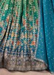 Designer Green And Rama Blue Lehenga Choli