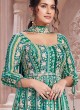 Green Shaded Fancy Anarkali Salwar Kameez