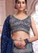 Navy Blue Designer Wedding Lehenga Choli