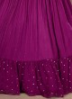 Magenta Lehenga Choli With Stylish Jacket