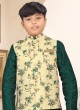 Readymade Floral Printed Nehru Jacket Set