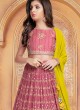 Wedding Wear Embroidred Lehenga Choli In Onion Pink